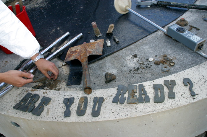 the 12 hidden laser cut metal letters